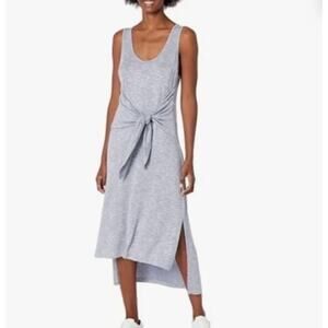 La Blanca Beach Cozy Tie Front Blue Heathered Midi Dress Cover Up Sz Medium NWOT